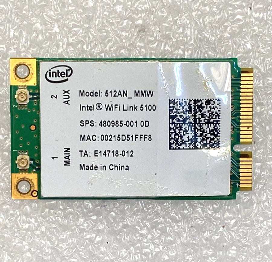 Scheda WiFi Intel 512AN_MMW 802.11a/b/g/n Mini PCI-E Wireless N