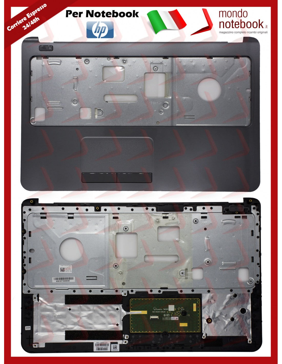 Scocca Acer Extensa Notebook Case Completo Top Case Bottom Cover
