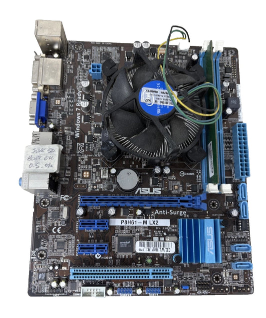 Scheda madre ASUS P8H61-M LX2 + Intel Core i3 2100, 3,10GHz, RAM 4GB DDR3