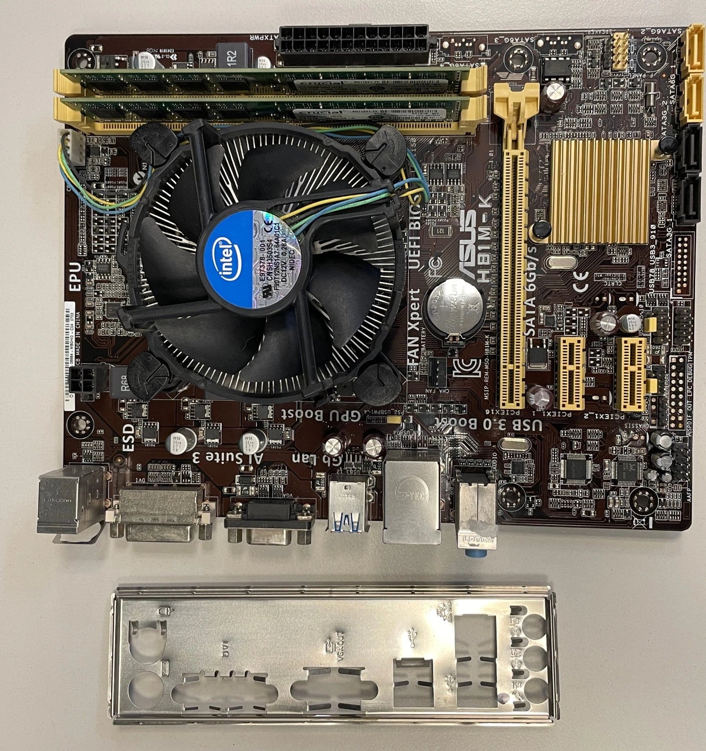 Scheda Madre ASUS H81M-K + Intel Core i5-2300 + 6GB DDR3 Micro ATX PC Desktop