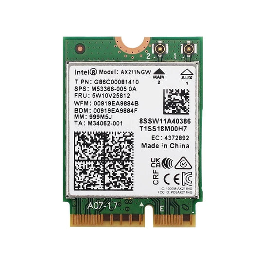 Intel AX211NGW WiFi 6E Bluetooth 5.3 Scheda Rete M.2 2230 Wireless Notebook Laptop Originale