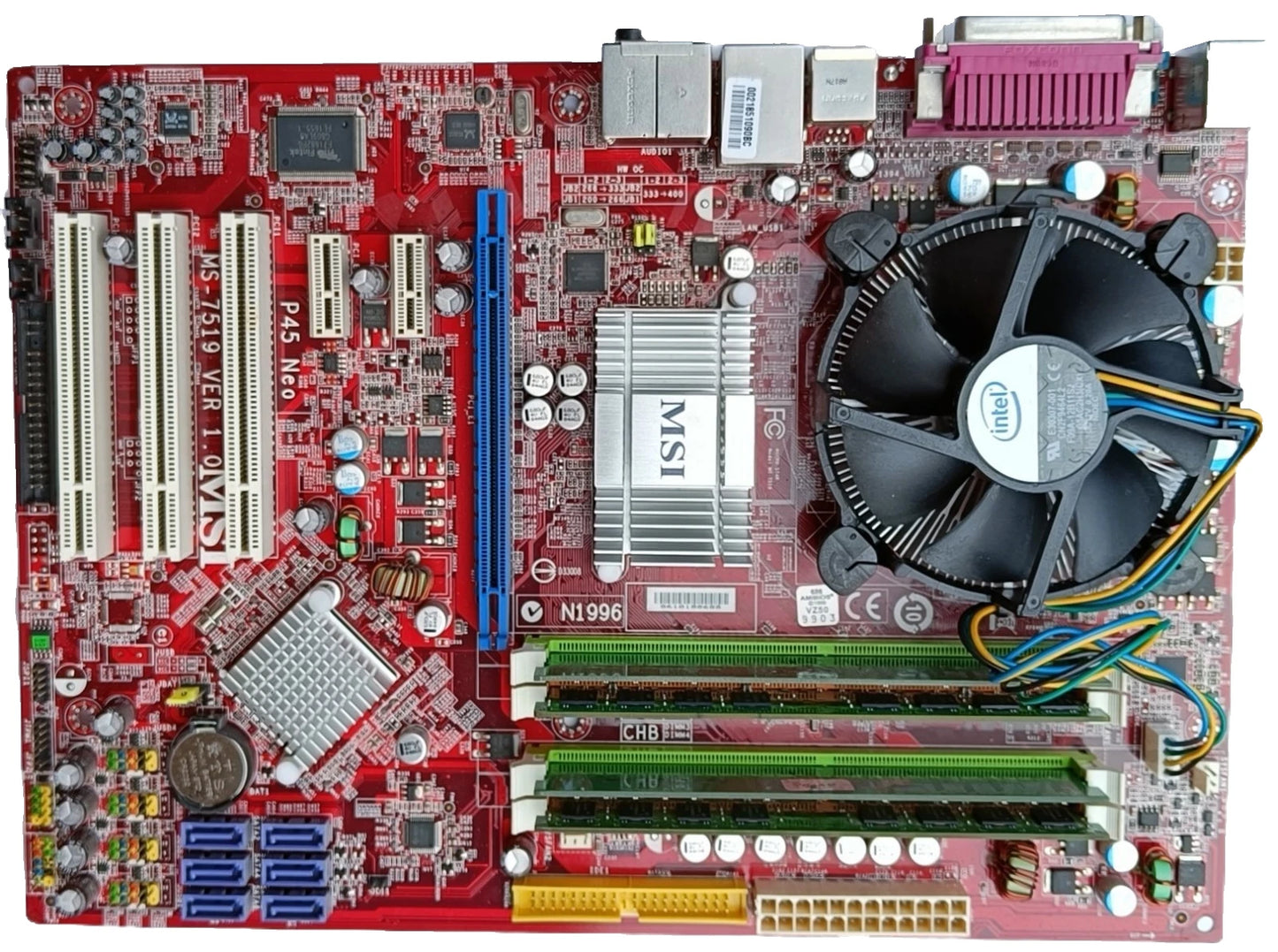 Scheda Madre MSI N1996, Intel Celeron CPU E3400, 4 core 4GB