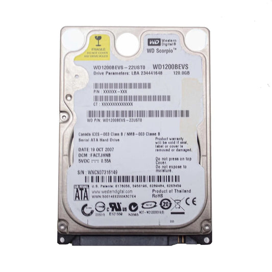 Hard Disk WD200BEVS 200GB 2.5 SATA Western Digital Scorpio Blue Notebook